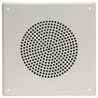 8" Square Stud-Mount Vandal-Resistant Baffle, Stainless Steel, White Powder Finish