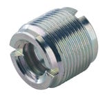 1/2" and 3/8" F to 5/8" M Threaded Microphone Adapter Zinc Plated