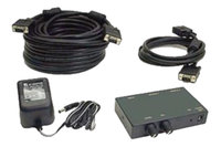 VGA Signal Amplifier Bundle VGA Cable, Line AMP Extension Solution 110/120v, 50 ft