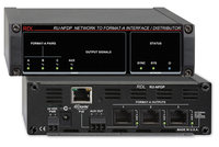 Network to Format A Interface, Dante In, 3 Format A, 1 Balanced Line Output, PoE