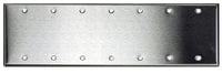 7 Gang Blank Wallplate, Silver