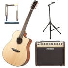 Solo Dreadnought Pack Acoustic-Electric Guitar and Fishman Amp Performer Bundle