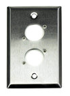 Single Gang Wallplate with 2 XLR Punches, Silver