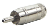 RCA-M 2 Conductor Straight Plug, Solder and Crimp Terminals, Shielded