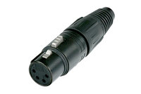 4-pin XLRF Cable Connector, Black