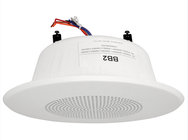 8" Beam Mount Speaker Assembly with 5W 5/70.7V Transformer with Wire Leads in White