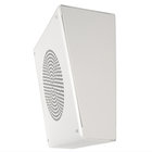 8" Slanted Square Surface Wall-Mount Speaker, 25V/70V, Vandal-Resistant, White Powder Finish