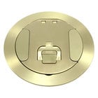 SmartFit 6 6&quot; Poke-Thru Floor Box with Brushed Brass Cover