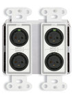 Wall-Mounted Mic/Line Dante Interface 4x2 , 4 XLR In, 2 Out on Rear-Panel, White