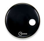 Aquarian RPT22-BLACK 22" Bass Drum with 7" Hole, Black