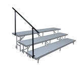 National Public Seating SGR3L Side Guard Rail for 3-Level Risers