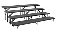 National Public Seating RS4LC Risers, 4 level, Carpeted, includes: RS8C, RS16C, RS24C, RS32C