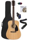 FA-100 Pack Natural Finish Dreadnought Acoustic Guitar with Accessory Pack