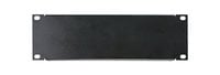 Blank Half Rack Panel, 1 Rack Unit, 18 AWG, Black