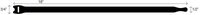 10-Pack of 1/2" x 18" Black Cable Wraps