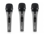Sennheiser e 835-S 3-PACK Dynamic Cardiod Microphones with on/off switch, 3 Pack