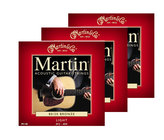 3-Pack of Light Martin 80/20 Bronze Acoustic Guitar Strings