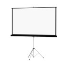 50" x 50" Picture King Matte White Tripod Screen, Black Carpet