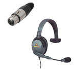 MXS4XLRF Max 4G Single Headset with 4-Pin XLR Female Connector for Telex, ClearCom, RTS