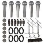 SM58-50A Six-Pack Microphone Bundle with Accessories