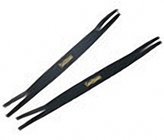 Pair of Leather Cymbal Straps in Black/ Gold