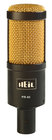 Large Diaphragm Dynamic Super Cardioid Microphone, Black Body with Gold Screen