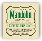 D`Addario J75 Medium/ Heavy Phosphor Bronze Mandolin Strings