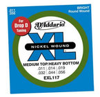 D`Addario EXL117 Medium Top/Extra Heavy Bottom XL Electric Guitar Strings