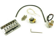 Electric Guitar Fixed Piezo Bridge in Chrome