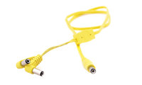 DC Male to Two DC Male Yellow Power Cable for Effects Pedals, 21.7&quot;