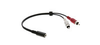 3.5mm Stereo Audio to 2 RCA (Female-Male) Cable (1')