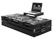 Black Label Glide Style DJ Coffin Case with Wheels, Holds 12" Mixer and 2 CD/Media Players