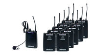 SilentPA-TOUR10 Wireless Intercom/Tourguide System, 10 Receivers, 1 Transmitter, with IE9 Ear Buds