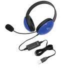 Listening First Stereo Headset in Blue with USB Connection