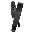 2.5" Wide Black Leather Guitar Strap