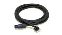 Speaker Cable, 12 Gauge, NL4 to MDP Dual Banana Plug Connectors, 50 Ft