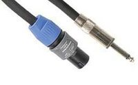 10 ft. 1/4" Phone to Speakon Speaker Cable (2-Conductor, 14 Gauge)