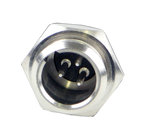 3-pin Mini XLRM TB Series Panel Mount Connector