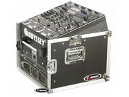 Pro Combo Rack Flight Case with 10RU Top Slanted Rack & 6RU Bottom Vertical Rack