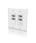 Dual Gang CobraNet 8-Channel Audio Output Interface Wallplate