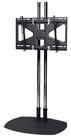 Low-Profile Floor Stand with 84" Dual Poles and Tilting Mount, for Flat-Panels up to 160 lbs