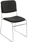 8600 Series Stackable Padded Chair in Ebony Black
