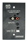 Single Gang Black Wallplate with RCA and 1/8" Inputs Summed to MoNo