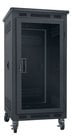 Portable 21 Unit Rack with Plexiglass Door, 22" Deep, Black