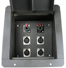Elite Core FB4-QTR  Recessed Floor Box with 4xXLRF and 2 Locking 1/4" TRS-F Connectors