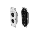 1-Gang Passive Wall Plate with 2 Male XLR Connectors