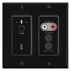 4x2-Channel 2 Gang Dante Wall Plate with Bluetooth, UDP Control, Black