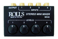 Rolls MX42 4-Channel Passive Stereo Mixer with RCA Inputs