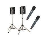 Liberty Dual Deluxe AIR Package Portable PA with 2 Wireless Handheld Mics