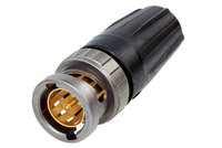 UHD Male BNC Cable Connector with Rear Twist